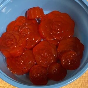 10 handmade rose scent flower jelly hand soap